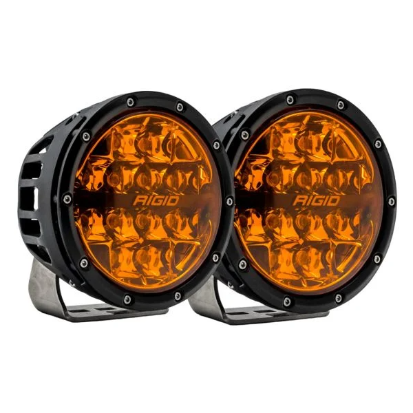 360 Series LED Round Fog Light, 6 Inch, Spot, Amber PRO, Pair