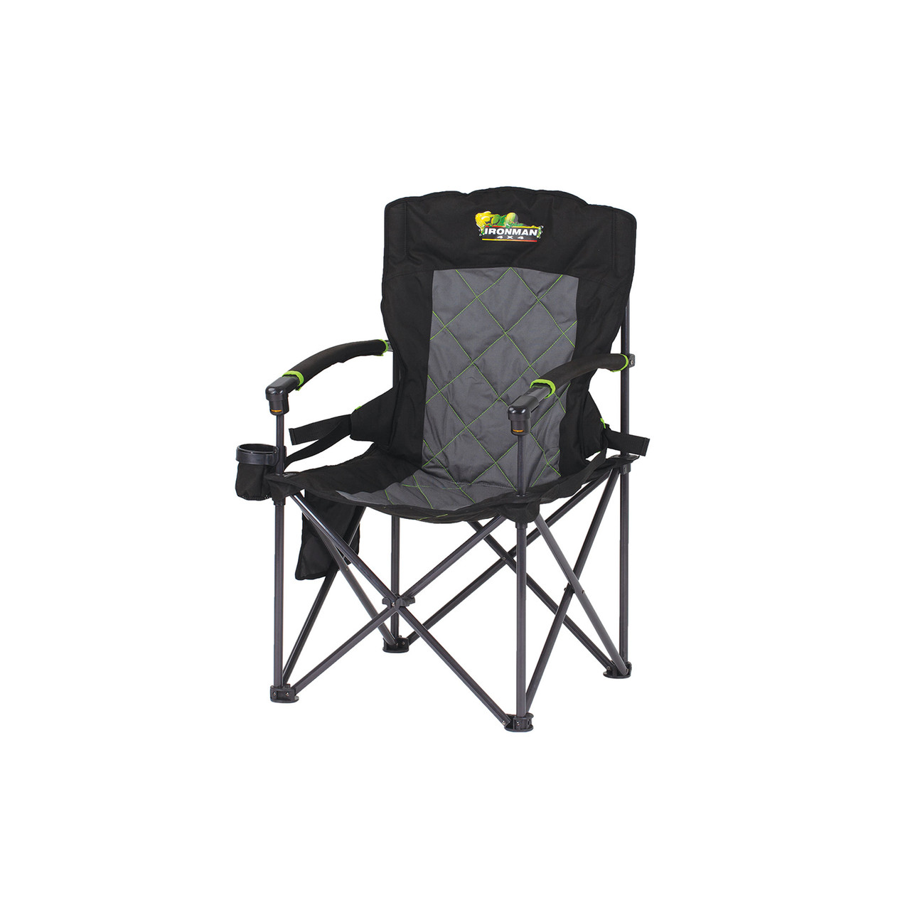 KING HARD ARM CAMP CHAIR WITH LUMBAR SUPPORT (200KG)