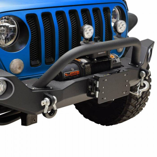 Flip-Up License Plate Bracket for Winch Roller Fairlead